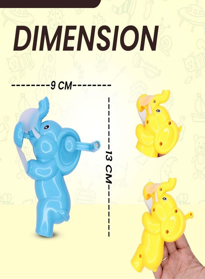 Fully Elephant Shape Fan Toys for Kids and Baby | Portable Mini Hand Fans For Home, School, Picnic and Travel (Set of 2 Pcs) - Image 2